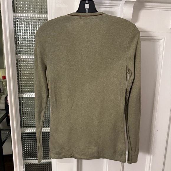 Lauren Ralph Lauren Women’s 3 Button Henley Shirt Moss Green Sz XS NWT - Picture 6 of 14